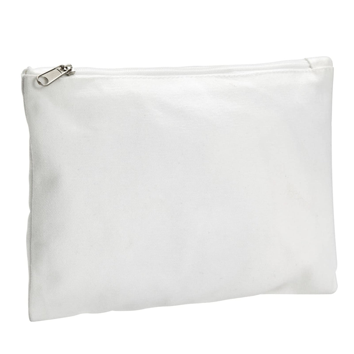 Juvale 12-Pack Bulk Blank Canvas Zipper Pouch Set, 8x6 Canvas Pencil Pouch with Zipper for Cosmetic & DIY Crafts, Pens, Markers, Scissors, Makeup Brushes, Lip Gloss, Hair Clips Juvale