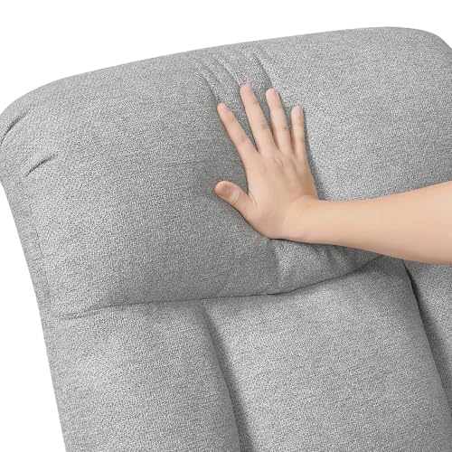 Lexicon Manual Double Recliner Loveseat for Living Room, Chenille Fabric Upholstered Reclining Sofa, Home Theater Seating, Easy Assembly, Recliner Love Seat Couch, Gray Lexicon