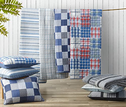Nautica - Twin Quilt Set, Soft & Breathable Cotton Bedding with Medium Weight Feel, Reversible 2 Piece Bed Set with Matching Pillowcase (Jettison Grey)
