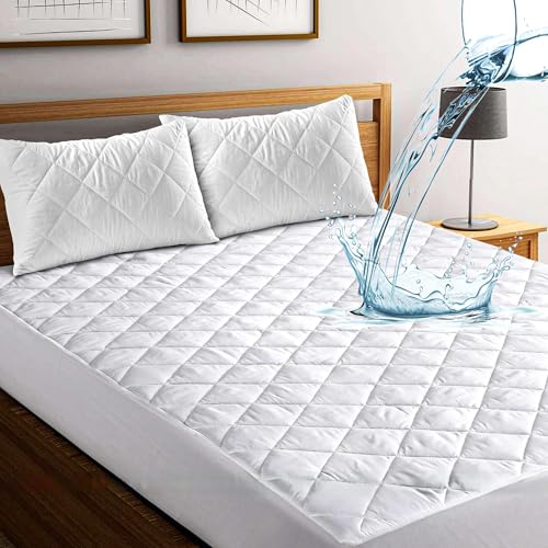 100% Quilted Waterproof Mattress Protector Full, Fitted Full Size Mattress Pad, Breathable & Soft 16 Inches Deep Pocket Full Size Mattress Cover, Machine Washable Mattress Cover Full DANYDude