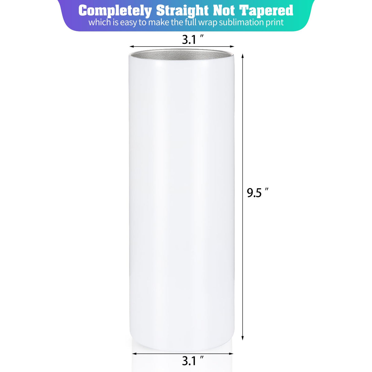 YOUKE OLA 10 Pack Sublimation Tumblers Bulk 30oz - Blanks Straight Skinny Tumbler White Stainless Steel Insulated Sublimation Tumblers Polymer Coating for Heat Transfer with Straws, Lids YOUKE OLA