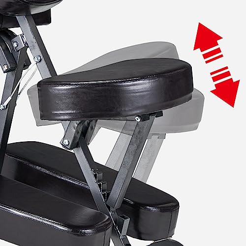Master Massage Bedford Full Body Portable Massage Chair – Lightweight Folding Tattoo & Salon Chair with Adjustable Height, Face Cradle, Carrying Case (Coffee) Master Massage Equipment