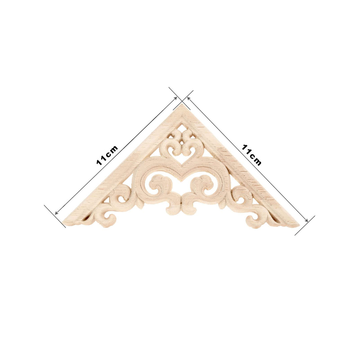 MUXSAM 4-Pack Wood Carved Applique Corner Onlay, 11x11cm/4.33"x4.33", Unpainted Furniture Decals for Cabinet Cupboard Corner Door Bed Home Decoration(Style-A) MUXSAM