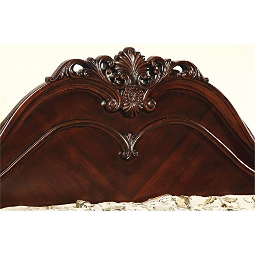 Furniture of America FOA Ruben 3pc Cherry Wood Panel Bedroom Set - Queen + Nightstand + Chest Furniture of America