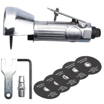 Air Cut Off Tool 3 Inch Pneumatic Cutoff Tool 22000RPM with 6 Wheel Blades for Metal Fiberglass Plastic Sheet Wood DIY Projects