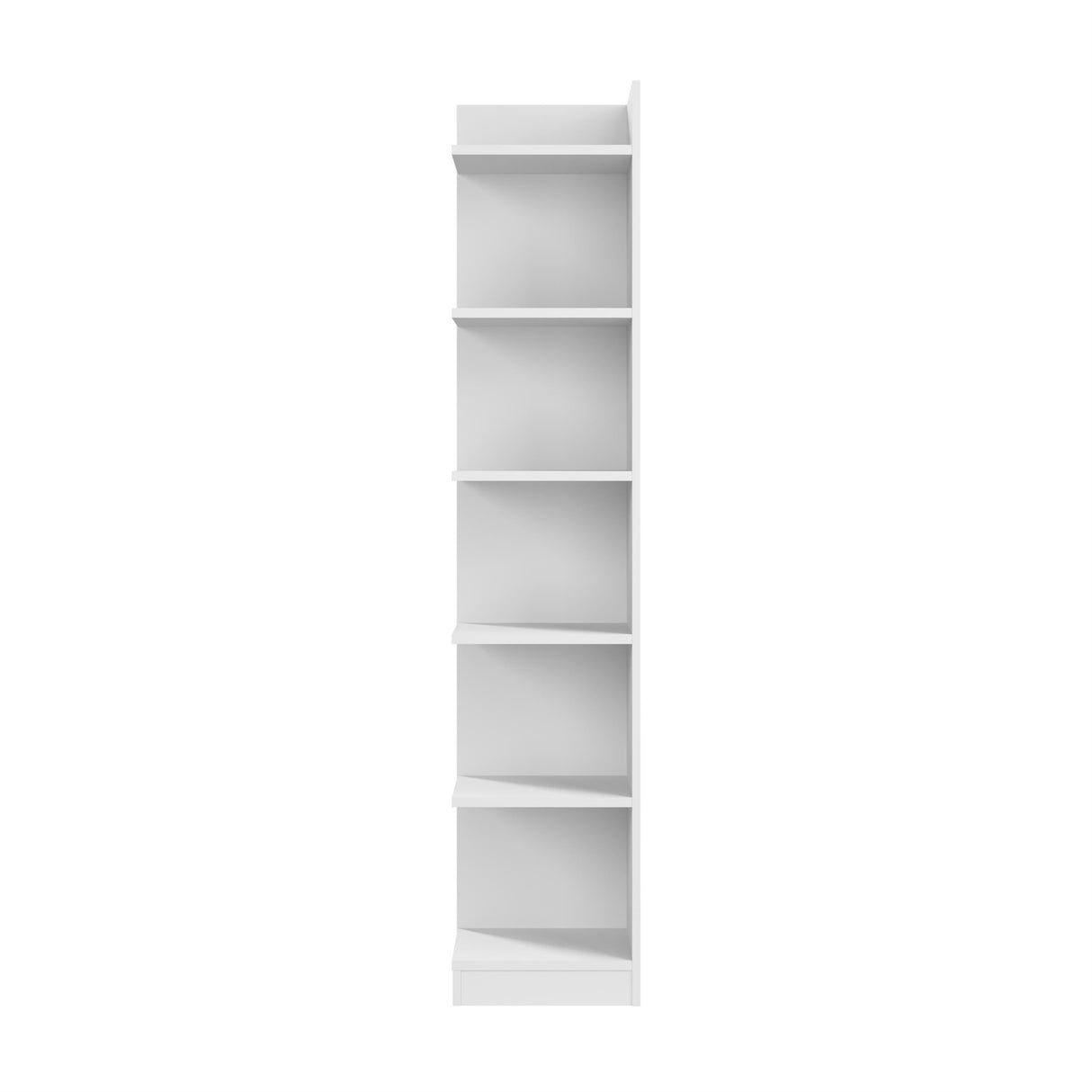 Bush Home Universal 15W Tall Corner Bookshelf in White, 6 Shelf Narrow Bookcase for Home Office Storage or Living Room Organization Bush Home