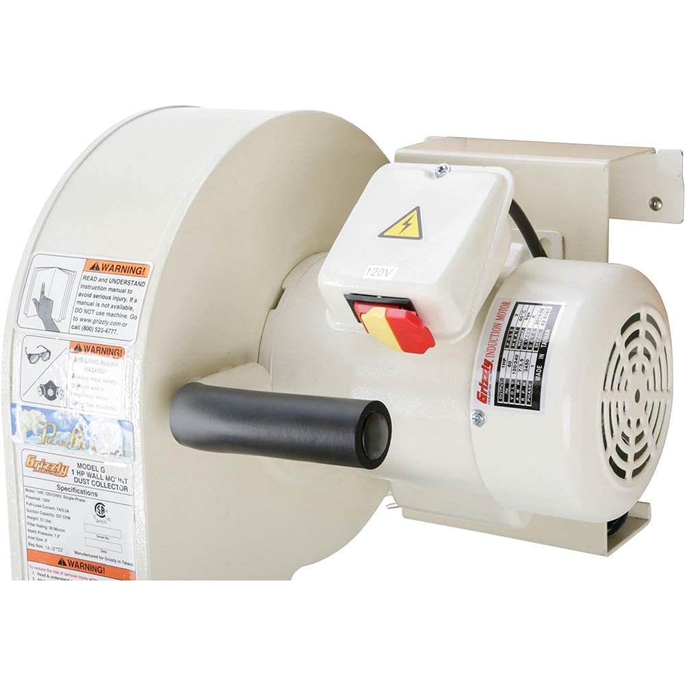 Grizzly Industrial G0785-1 HP Wall-Mount Dust Collector with Canister Filter Grizzly Industrial