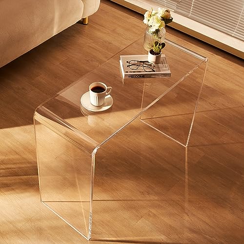 VEVOR Clear Acrylic Console Table, Sleek Transparent Acrylic End Table, Versatile Acrylic Side Table 37.95x15x29.13 inch, Ideal for Entryway, Lounge, or Dining Area VEVOR