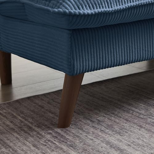 Convertible Futon Sofa Bed, 72" Loveseat Couch with 3-Level Adjustble Backrest, Modern Futon Loveseat Sofa for Living Room Apartment, Blue Soscana