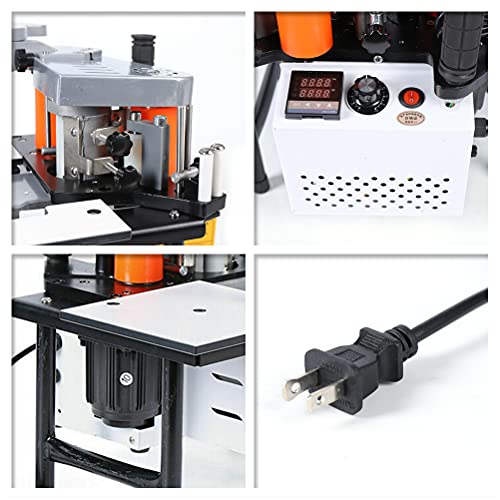 DNYSYSJ 110V Edge Bander Machine Woodworking Portable Edge Banding Bander Double-Side Glue Banding Width 10-59mm for Arc & Straight Edges DNYSYSJ