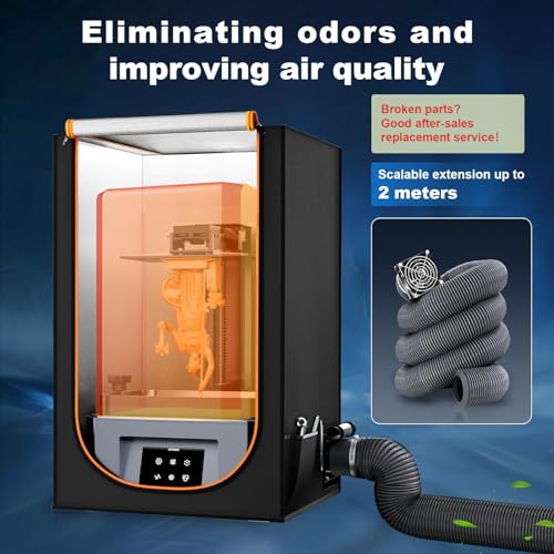 Resin 3D Printer Enclosure with Ventilation, 3D Printer Vented Enclosure Tent Cover Eliminate Odors Dustproof Isolate Noise Compatible with Creality Anycubic Elegoo Series LCD Resin UV 3D Printer YOOPAI