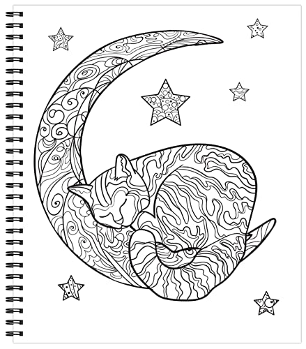 Large Print Easy Color & Frame - Cats (Stress Free Coloring Book) WoodArtSupply