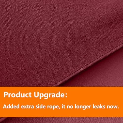 TAIMIT Burgandy King Size Comforter Set - 7 Pieces, Bed in a Bag Bedding Sets with All Season Soft Quilted Warm Fluffy Reversible Comforter,Flat Sheet,Fitted Sheet,2 Pillow Shams,2 Pillowcases TAIMIT