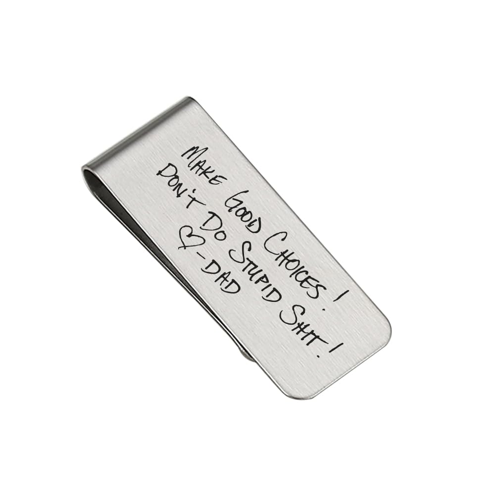 Personalized Money Clip for Men, Custom Money Clip Printed with Photo Custom Engraved Text LOGO Credit Card Cash Holder BLUEKISS