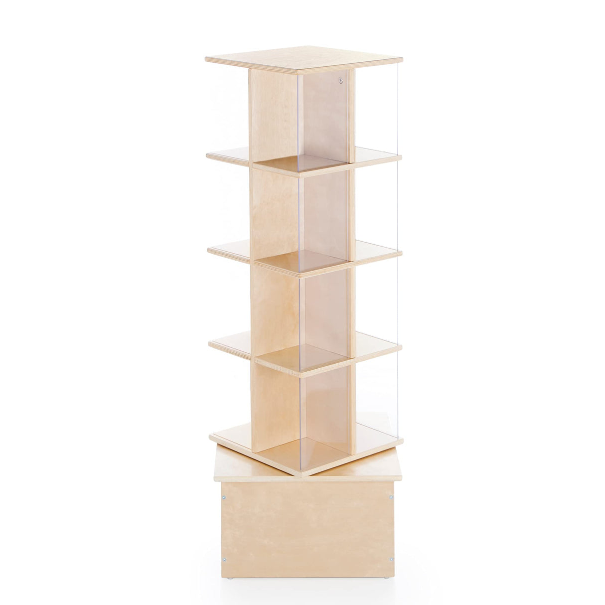 Guidecraft Floor Standing Rotating Book Display: 360 Degrees Multi-Functional Books Organizer, Storage Display Rack Floor Shelves, Perfect for Home Office Living Room Study and Libraries Guidecraft