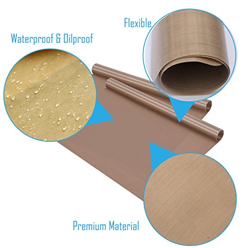 Selizo 10 Pack PTFE Teflon Sheet for Heat Press 16" x 24" Non Stick Heat Resistant Craft Mat selizo