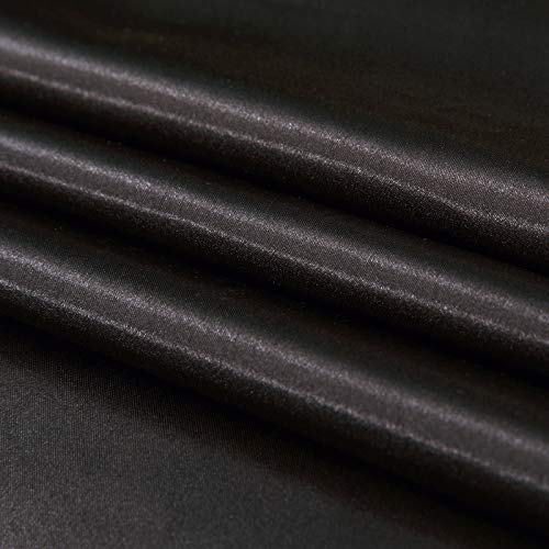 P Pothuiny Satin Duvet Cover Full/Queen, Single Soft Duvet Cover Only, Luxury Silky Like Black Duvet Cover 90" x 90" Sold Separately - Zipper Closure & Corner Ties P Pothuiny
