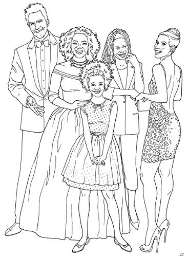 Celebrity Scenes Coloring Book: Fun & Games with Hollywood Stars (Dover Kids Activity Books) Dover Publications