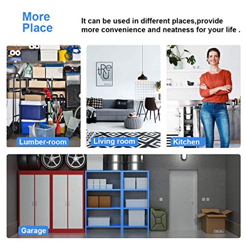 Wire Shelving Unit Commercial Metal Shelf Adjustable Layer Rack Strong Steel for Restaurant Garage Pantry Kitchen Garage (36×14×72, Black) BestOffice