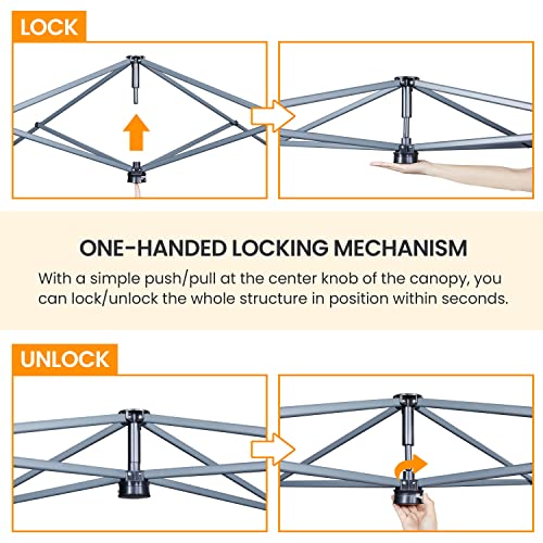 Yaheetech 12x12 Pop Up Canopy Easy Set-up Tent, Portable Outdoor Canopy Instant Tent, Commercial Gazebo with Wheeled Carry Bag & 4 Sandbags for Home, Party & Outdoor Activities, White Yaheetech