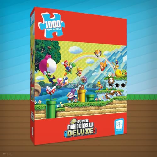 Super Mario “Chaos & Fun” 1,000 Piece Jigsaw Puzzle, Dimensions 19” x 27”, Collectible Puzzle Artwork Featuring Mario, Luigi, Nabbit and More! Officially Licensed Nintendo Puzzle & Merchandise USAOPOLY