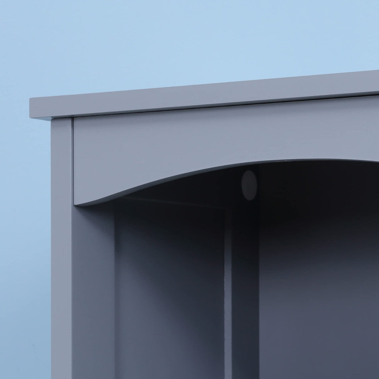 HOMCOM Bathroom Storage Cabinet, Free Standing Bathroom Storage Unit, Tall Linen Tower with 3-Tier Shelves and Drawer, Grey HOMCOM