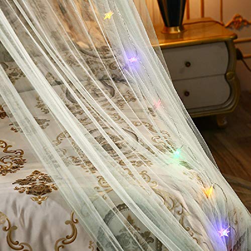 Jolitac Bed Canopy Lace Mosquito Net for Girls Beds, Unique Princess Play Tent Mesh Canopies Large Lace Dome Curtain Drapes Home & Travel (Green) Jolitac