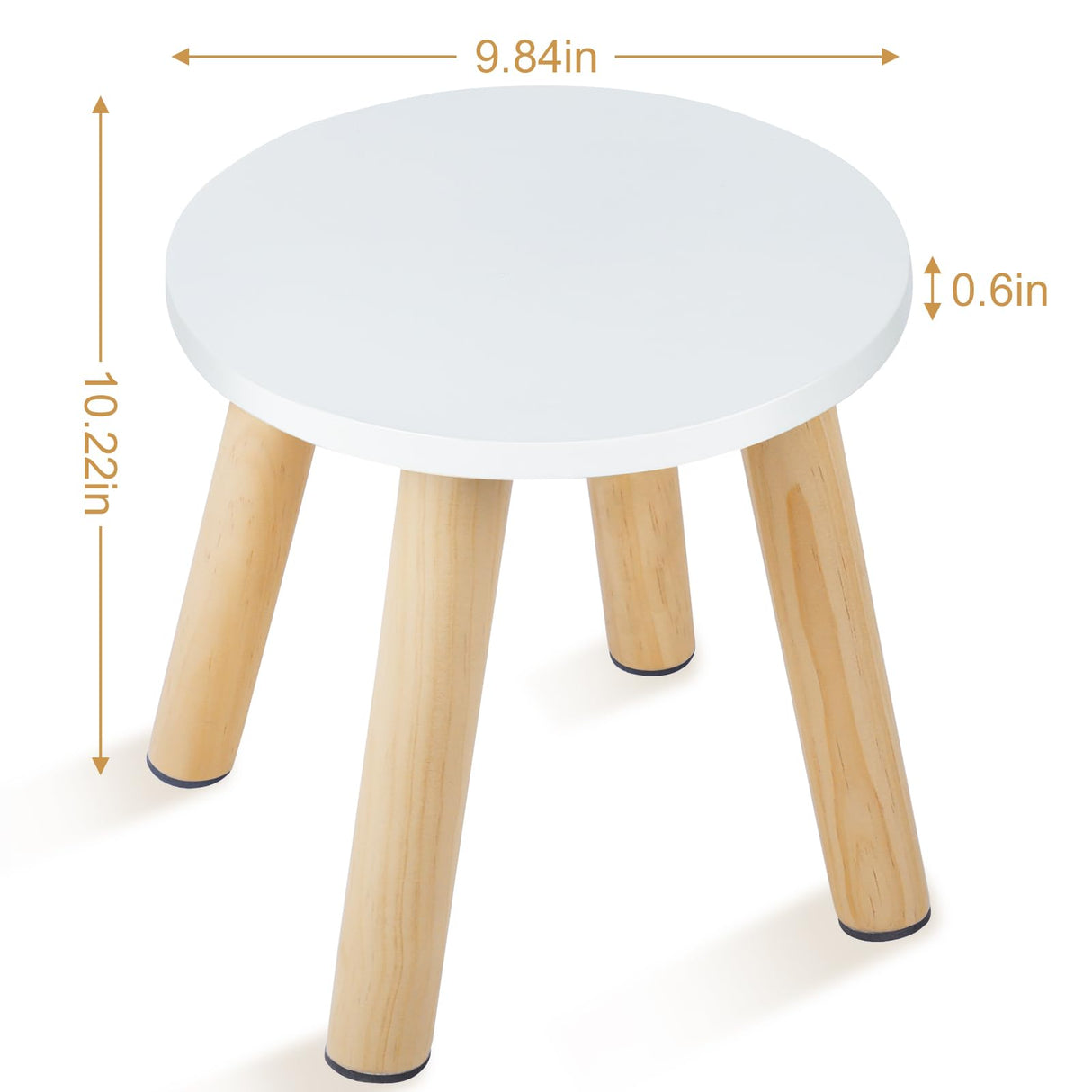 Wooden Step Stool for Kids, Children's Stool Matched Sensory Table, Children Sitting Stool with Assembled Four-Legged, Multi-Purpose Kids Chairs for Bathroom Kitchen Bedroom, Natural Anti-Slip, 2 Pack VISCOO