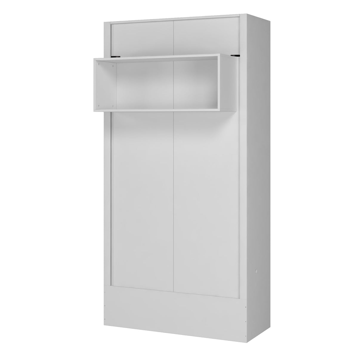 Oakland Living Easy-Lift Twin Murphy Wall Bed in White with Shelf Oakland Living