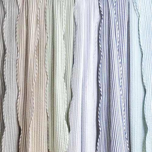 Levtex Home - Martha Stripe Quilt Set - Full/Queen Quilt and Two Standard Shams - Stripe - Blue White - Quilt (88x92in.) and Shams (20x26in.) - Reversible - Cotton Levtex Home