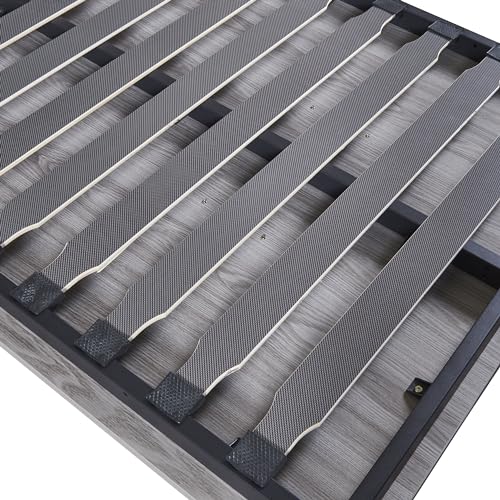 Twin Murphy Wall Bed,Wood & Metals Grey Murphy Bed Cabinet Units, No Spring Box Needed,Can Be Folded Into a Cabinet MERITLINE