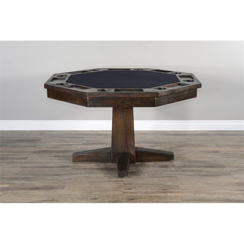 Pemberly Row Transitional Wood Game & Dining Table in Tobacco Leaf Pemberly Row