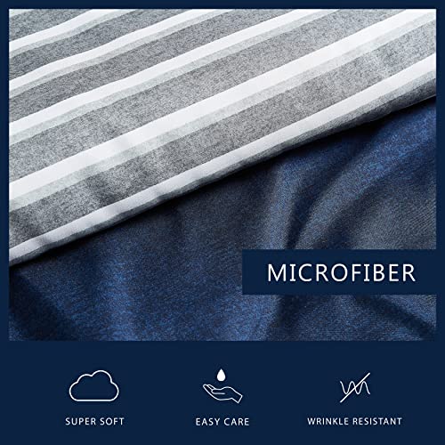 Nautica - Twin/Twin XL Comforter Set, Soft Brushed Bedding with a Relaxed Feel for Year-Round Use, 2 Piece Bed Set with Matching Pillowcase (Heathered Block Grey) Nautica