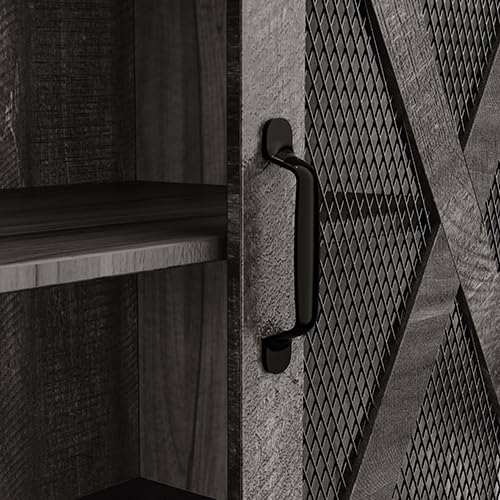 TOLEAD Farmhouse TV Stand for 65 inch TV Farmhouse Entertainment Center with Sliding Barn Doors Console Storage Cabinet for Living Room, Bedroom Grey TOLEAD