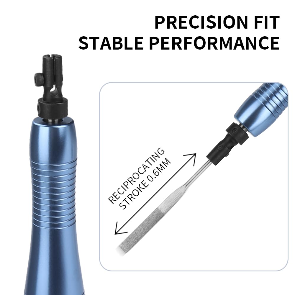 SI FANG Turbine Reciprocating Pneumatic Ultrasound Grinder Micro Pneumatic Air Pencil Die Grinder Kit for Mould Metal Lapping Filing Grinding Buffing Polishing Sanding Tools SI FANG