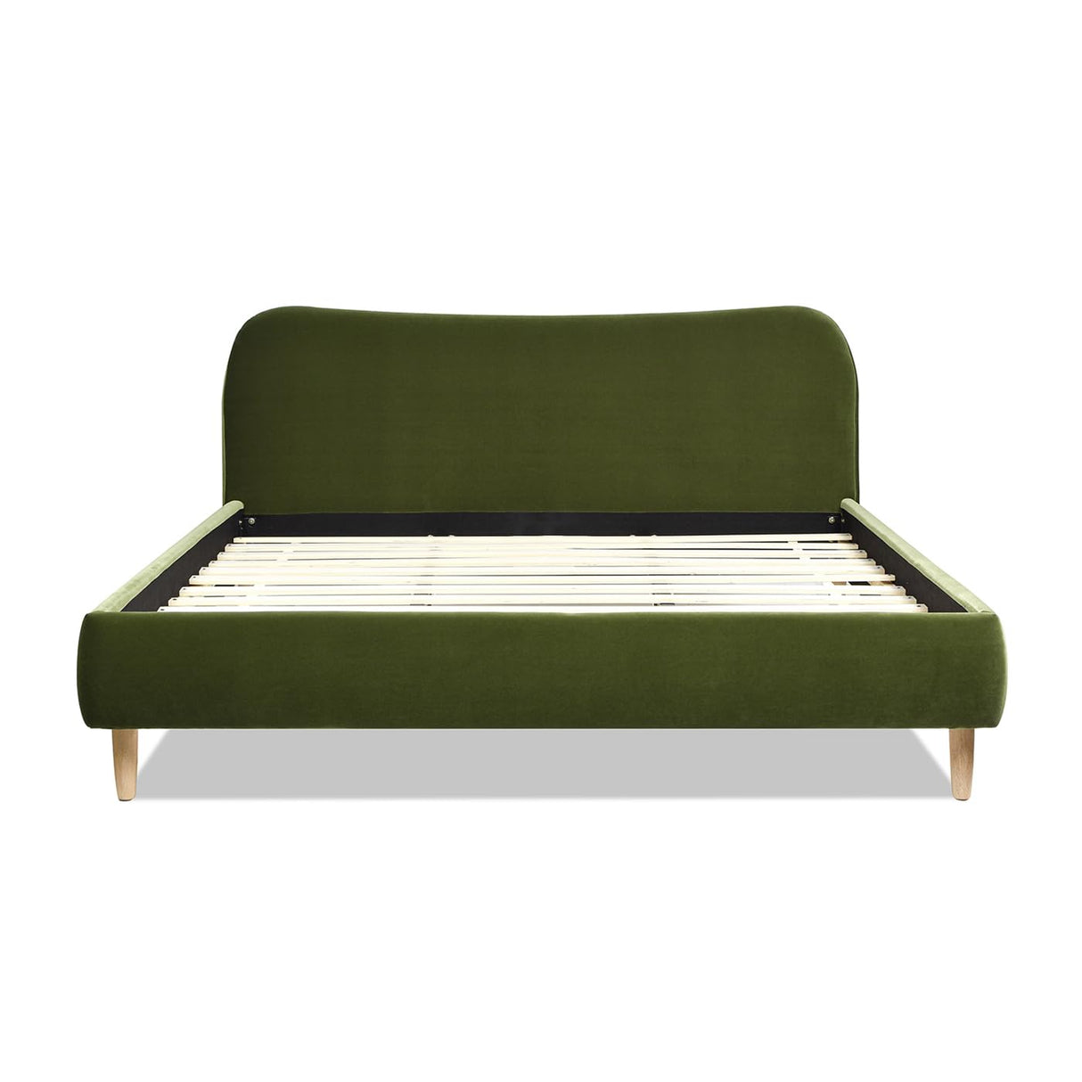 Jennifer Taylor Home Roman Curved Headboard Performance Velvet Upholstered Modern Platform Bed Frame Jennifer Taylor Home
