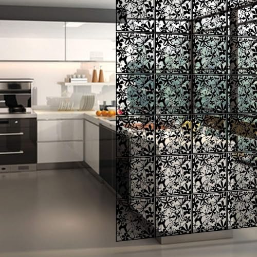 12+4PCS KEIBIKEIDI Hanging Room Divider Screens Made of Environmentally PVC, Simple and Modern Black Hanging Panel Screen for Decoration Home, Livingroom,Bedroom, Kitchen, Dining Room,Hotel and Bar KEIBIKEIDI
