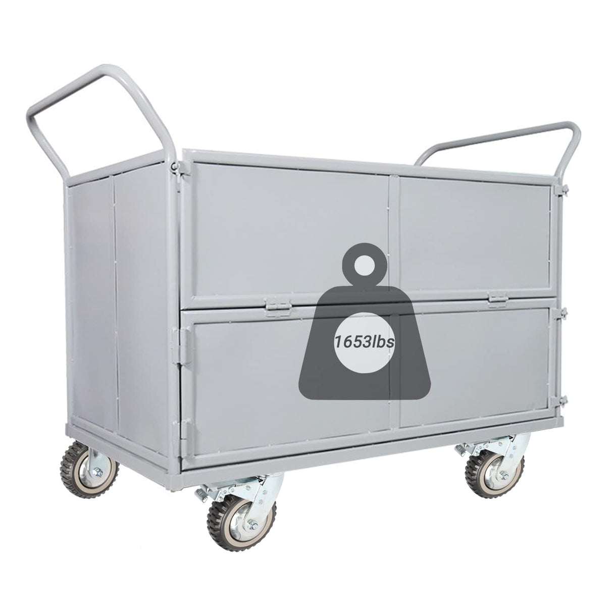 tonchean 6" Heavy Duty Caster 4-Piece Set, Polyurethane Ball Bearing Plate Caster, 2 Fixed Wheels and 2 Lockable Wheels, 360° Swivel Caster Load Capacity 1653lbs tonchean