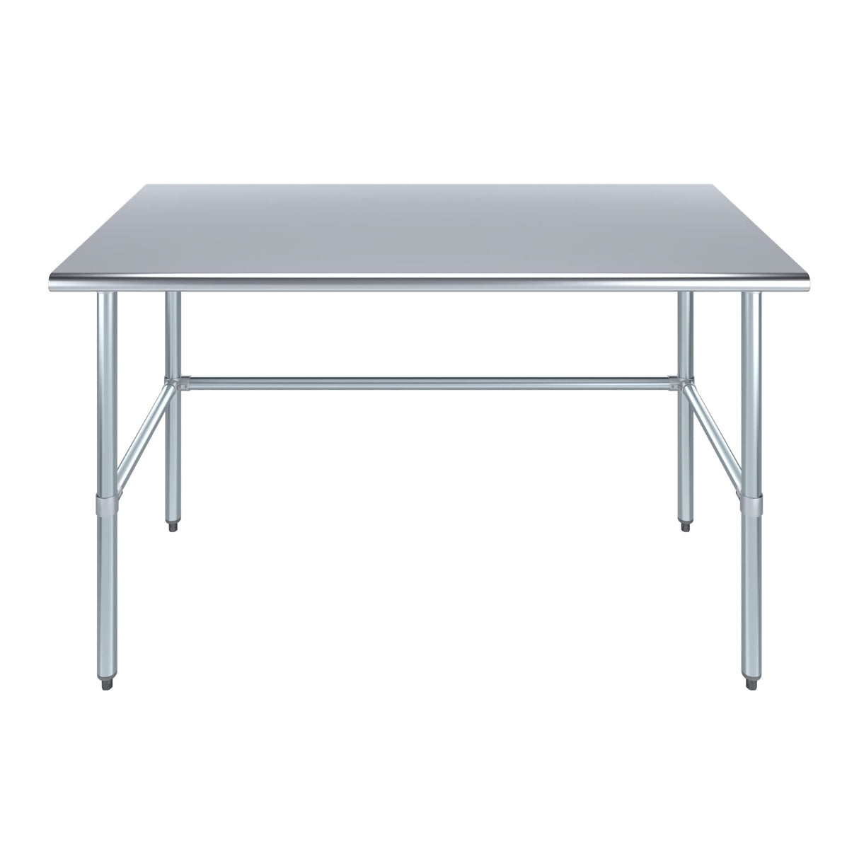 AmGood Stainless Steel Work Table Open Base | Metal Work Bench (Stainless Steel Table Open Base, 60" Long x 30" Deep) AmGood