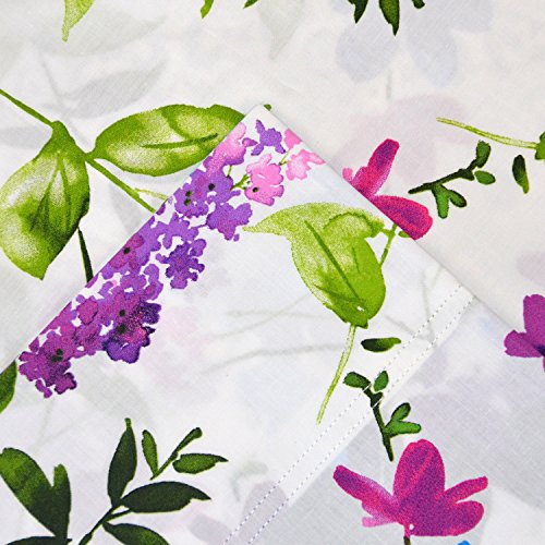 Pointehaven Bedding 4 Pieces Full 100% Cotton Percale Sheets - Printed Bed Sheet & Pillowcase Sets - Soft Cotton Bed Sheets Set - Fits Mattress 19 inches Deep Pocket (Full, Prima) Pointehaven