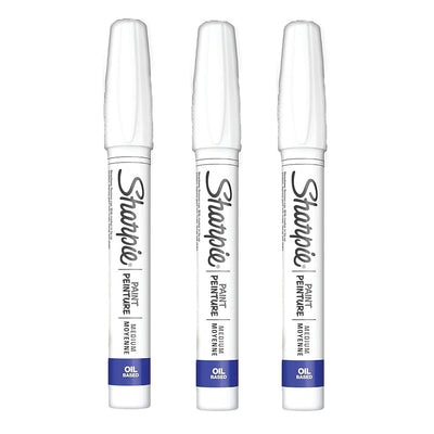 Sharpie, Medium Point, White Ink, Pack of 3 Oilased Paint Marker