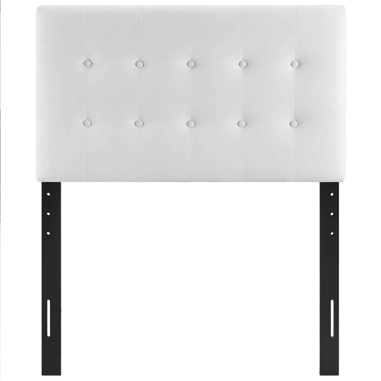 Modway Emily Twin Biscuit Tufted Performance Velvet Headboard, White Modway