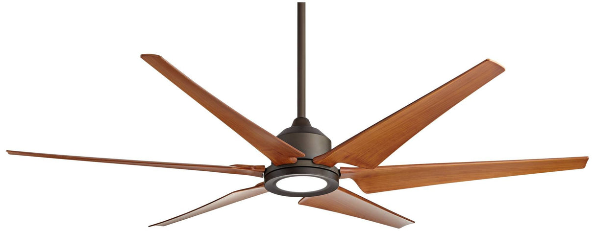 Casa Vieja 72" Power Hawk Modern Large Indoor Outdoor Ceiling Fan with Light LED Remote Control Oil Rubbed Bronze Painted Wood Damp Rated for Patio Exterior Roof House Porch Gazebo Garage Barn Casa Vieja