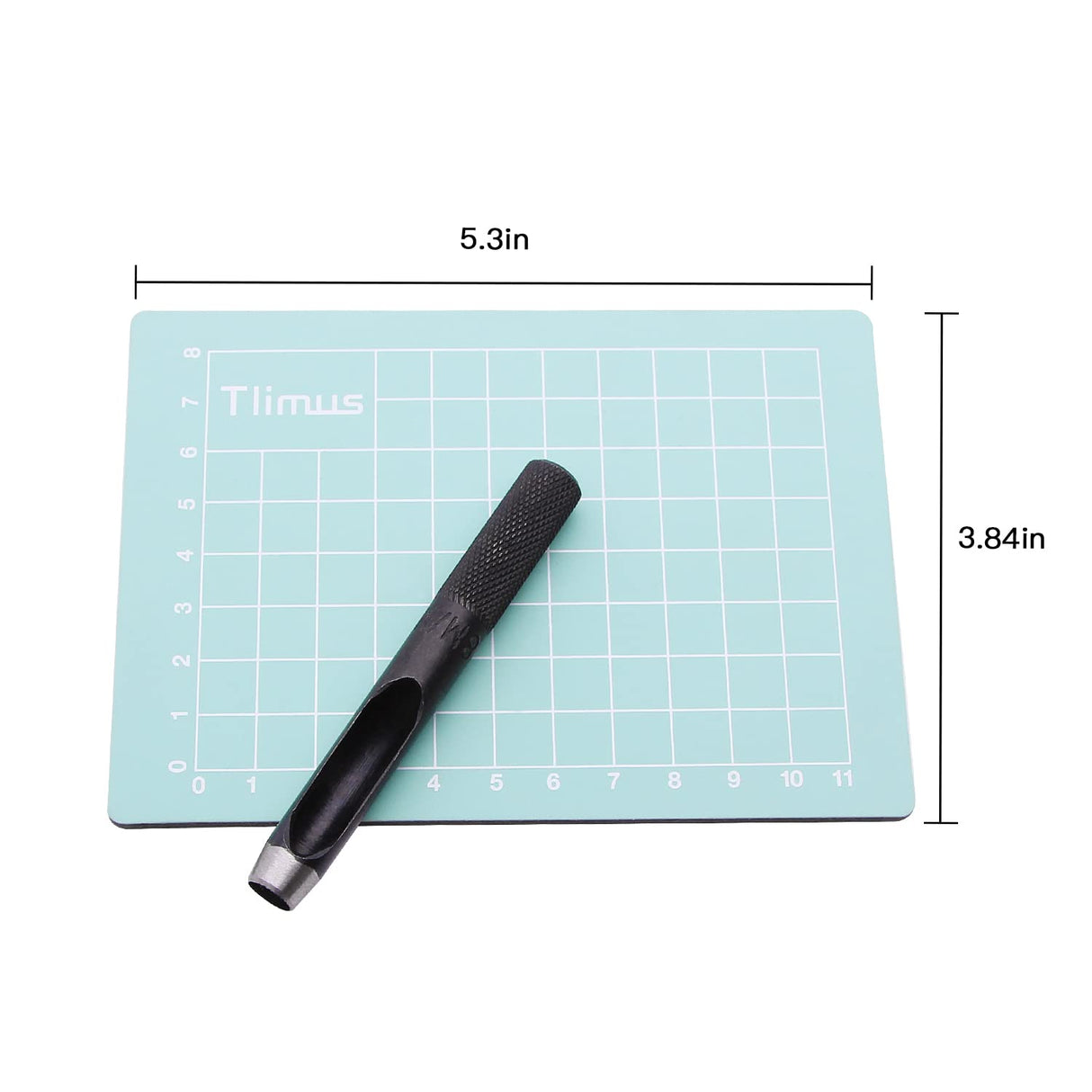 Tlimus 9 Pieces Heavy Duty Round Punch Set(3mm-12mm) with a Free Cutting Pad, Leather Hole Punch Set with Storage Case is Widely Used in Watch Straps, Belts, Cloth, Leather Gaskets(9 Black) Tlimus