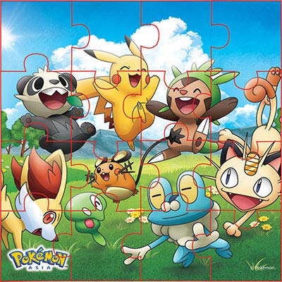 Pokemon Style Characters Jigsaw Puzzle, Pack of 6, Total 96 Pieces, Assortment 1 Pokemon