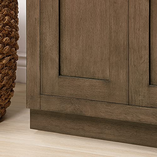 OVE Decors Maya Plus 72 in. Double Sink Bathroom Vanity in Almond Latte Finish, Black Hardware and Included Power Bar OVE Decors