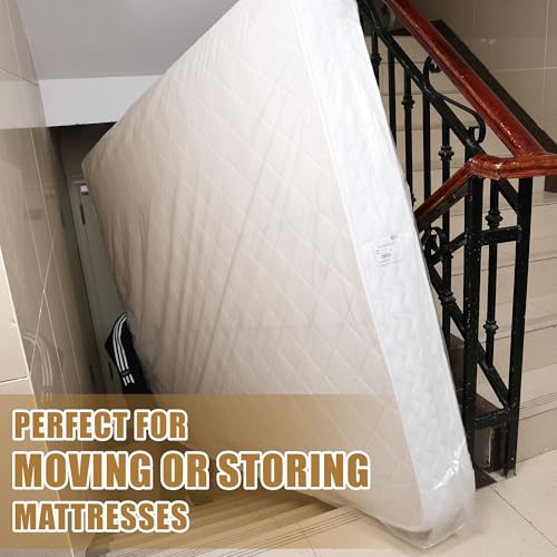 PROMORE Plastic Mattress Bag for Disposal Moving or Storage, Clear Waterproof Mattress Protector Covers - King/Cal King Size (1.5Mil) PROMORE