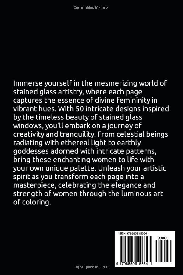 Stainglass Goddess: Adult Coloring Book Majosta