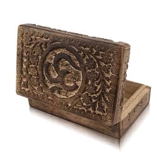 Great Birthday Gift Ideas Handmade Decorative Wooden Jewelry Box Jewelry Organizer Keepsake Box Treasure Chest Trinket Holder Watch Box Storage Lock The Great Indian Bazaar