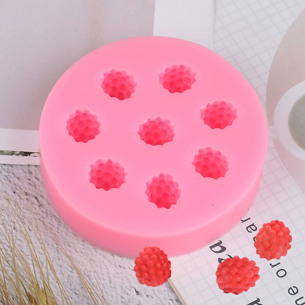 5 Pcs Candle Making Mold, 3D Ice Cream Ball Shape Candle Molds 2 Pcs with Chocolate Shape Molds, 3D Fruit Shape Silicone Fondant Mold for DIY Wax Candle, Soap, Cake Cupcake Topper Decoration FAURAPMNG